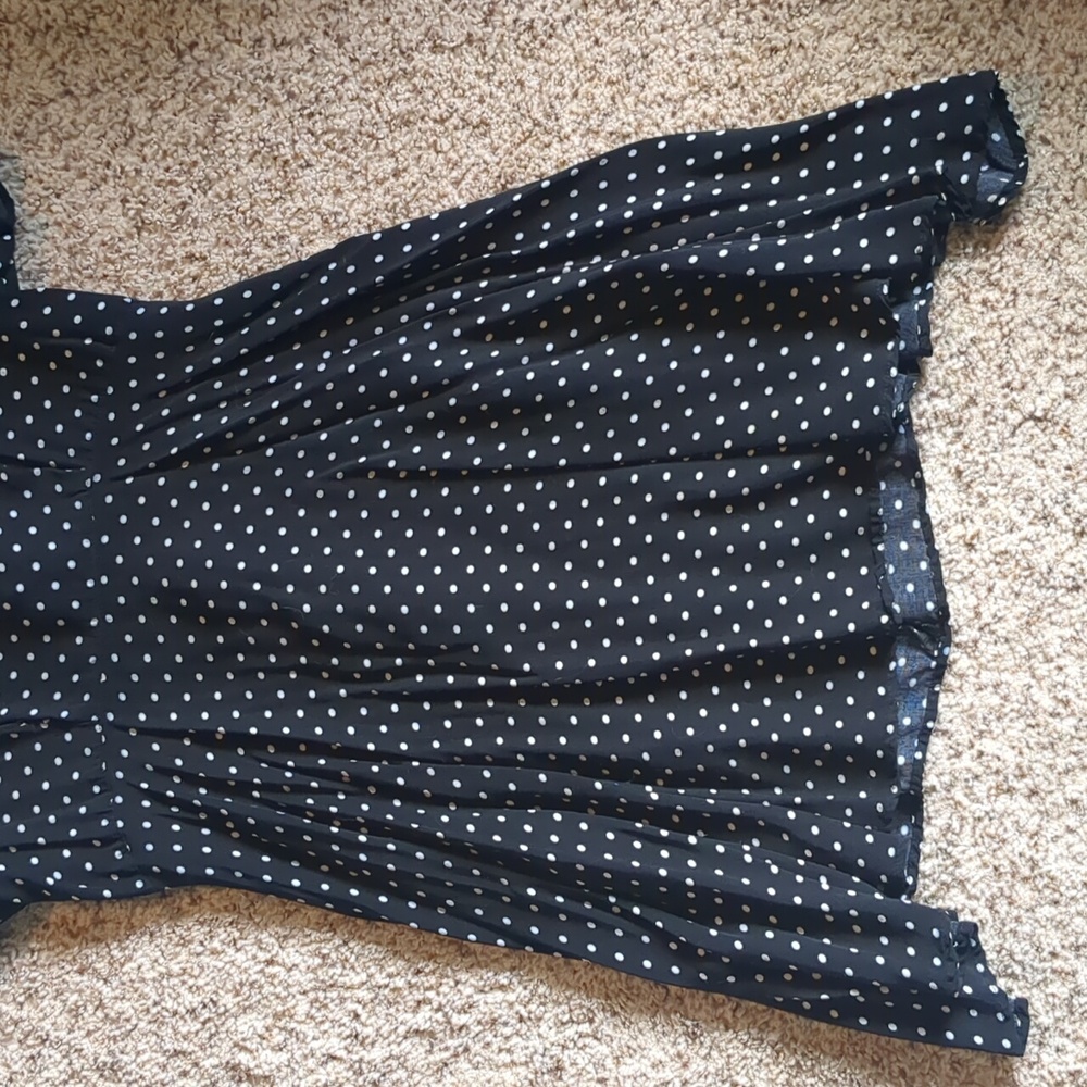 Black and white polka dot dress - Picture 3 of 3